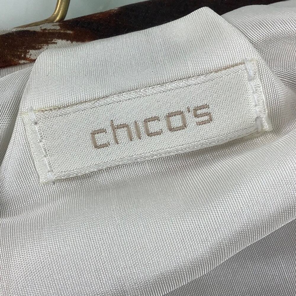 Chico’s Silk Small Clutch bag purse kiss lock watercolor print NWT - Picture 5 of 10